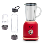 Yui M18 Kişisel Smoothie Blender Retro Titanyum Gri, 450 ml Cam, 600 ml Smoothie, 180 ml Öğütücü Hazne