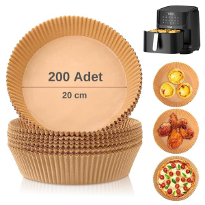 Yui,Xiaomi,Philips,Arzum,Tefal,Kumtel Uyumlu 20cm 7.9inç Hava Fritözü Airfryer Pişirme Kağıdı