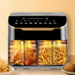Yui M45 8 Litre (4+4) Seramik Çift Hazneli Smart Airfryer Fritöz Beyaz