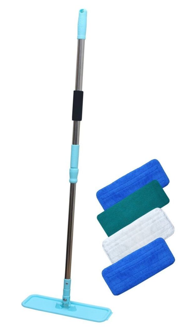 Yui Mikrofiber Teleskopik Spin Mop 4'lü Set Kuru Bez Islak Bez Ve Duvar Bezi