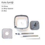 Yui Moplamax 3 Litre Temiz Su ve Kirli Su Ayıran Otomatik Temizlik Mop Seti TB500x
