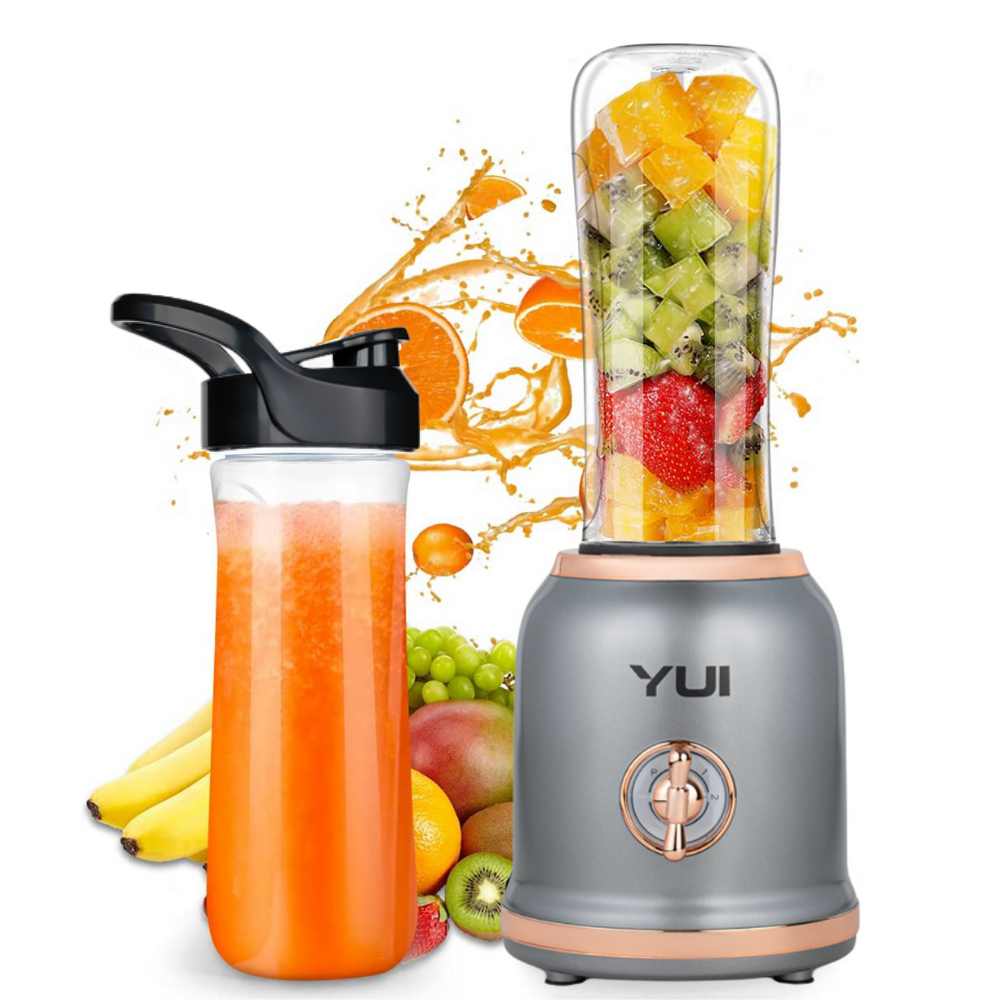 Yui M18 Kişisel Smoothie Blender Retro Titanyum Gri, 450 ml Cam, 600 ml