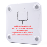 Yui KB12 Plus Şarjlı Yağ Ölçer Fonksiyonlu Akıllı  Bluetooth Tartı Baskül