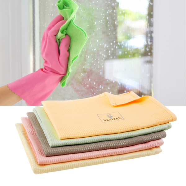 Yui Varivas İthal Çok Amaçlı Microfiber Yıkanabilir Temizlik ve Cam Bezi 5li Set