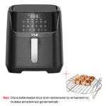 Yui M25 Maxifry Pro 5.5 Lt. Smart Dokunmatik Airfryer Sıcak Hava Fritöz Siyah
