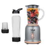 Yui M18 Kişisel Smoothie Blender Retro Titanyum Gri, 450 ml Cam, 600 ml Smoothie, 180 ml Öğütücü Hazne