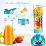 Yui M18 Kişisel Smoothie Blender Retro Titanyum Gri, 450 ml Cam, 600 ml Smoothie, 180 ml Öğütücü Hazne