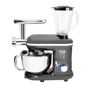 Yui M120 Multi-fonksiyonel 3'ü Bir Arada Stand Mikser Kıyma Setli Ve Blender Özellikli  Gri