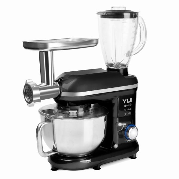 Yui M120 Multi-fonksiyonel 3'ü Bir Arada Stand Mikser Kıyma Setli Ve Blender Özellikli Siyah