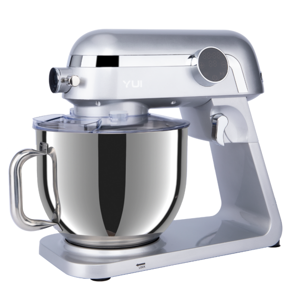 Yui M123 Easy Chef Premium 1800W Dokunmatik Ekran Alüminyum Stand Mikser 7Lt.+Kıyma Başlık Seti Gri