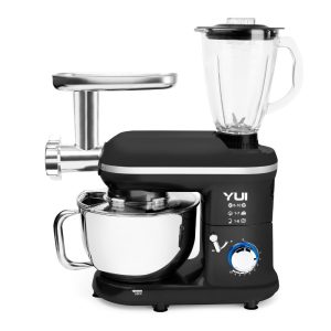 Yui M120 Multi-fonksiyonel 3'ü Bir Arada Stand Mikser Kıyma Setli Ve Blender Özellikli Siyah