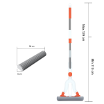 Yui Varivas TB38 Kelebek Sıkma Mekanizmalı 38 Cm XL Sünger Paspas Fayans Parke Sihirli Mop