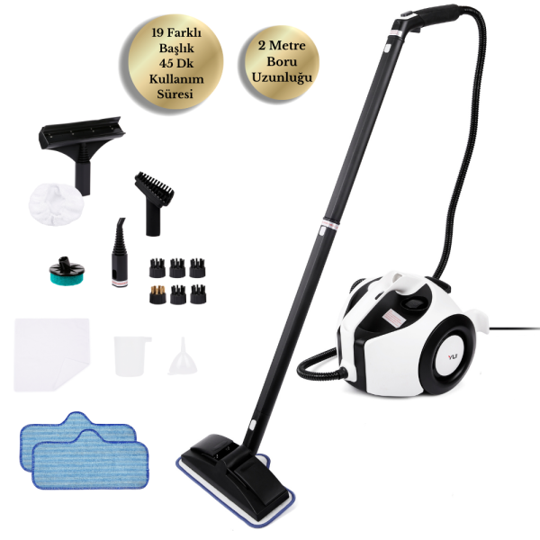 Yui Steam BV16 Pro Çok Fonksiyonlu 19 Parça Buharlı Temizlik Makinesi Ve Buharlı Mop