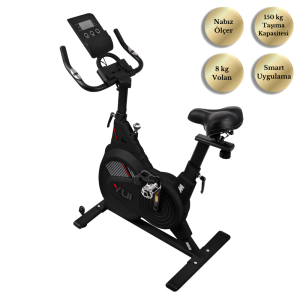 Yui Xv15 Spin Spor Koşu Egzersiz Kondisyon Bisikleti 150 Kg Tasima 8 Kg Volan Siyah