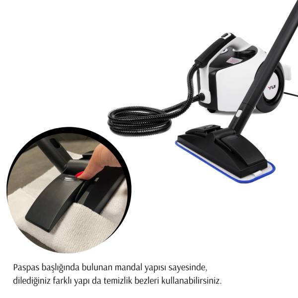 Yui Steam BV16 Pro Çok Fonksiyonlu 19 Parça Buharlı Temizlik Makinesi Ve Buharlı Mop