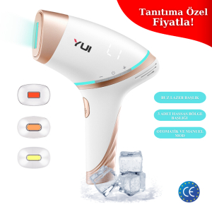 Yui IPLV15 Pro Vücut -Yüz- Bikini Başlıklı Ağrısız Otomatik Ve Manuel Atım Buz Lazer Epilasyon Cihazı