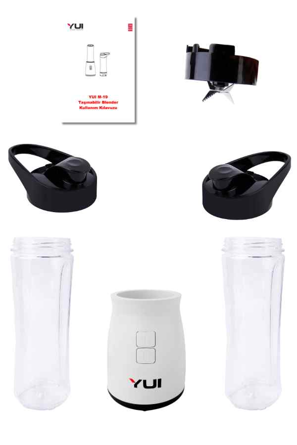 Yui M19 500w Kişisel Smoothie Blender Beyaz 1 Adet Yedek Şişe