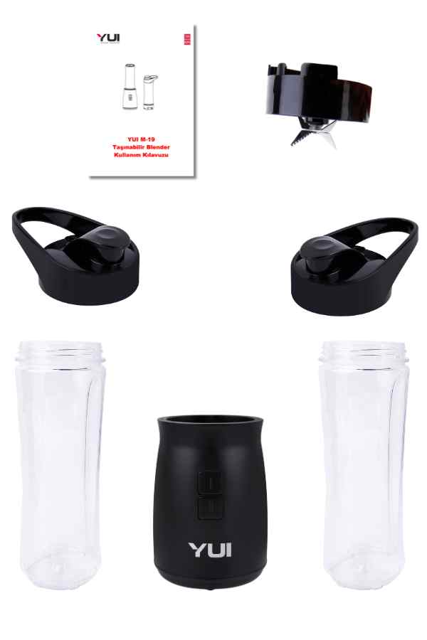 Yui M19 500w Kişisel Smoothie Blender Siyah 1 Adet Yedek Şişe