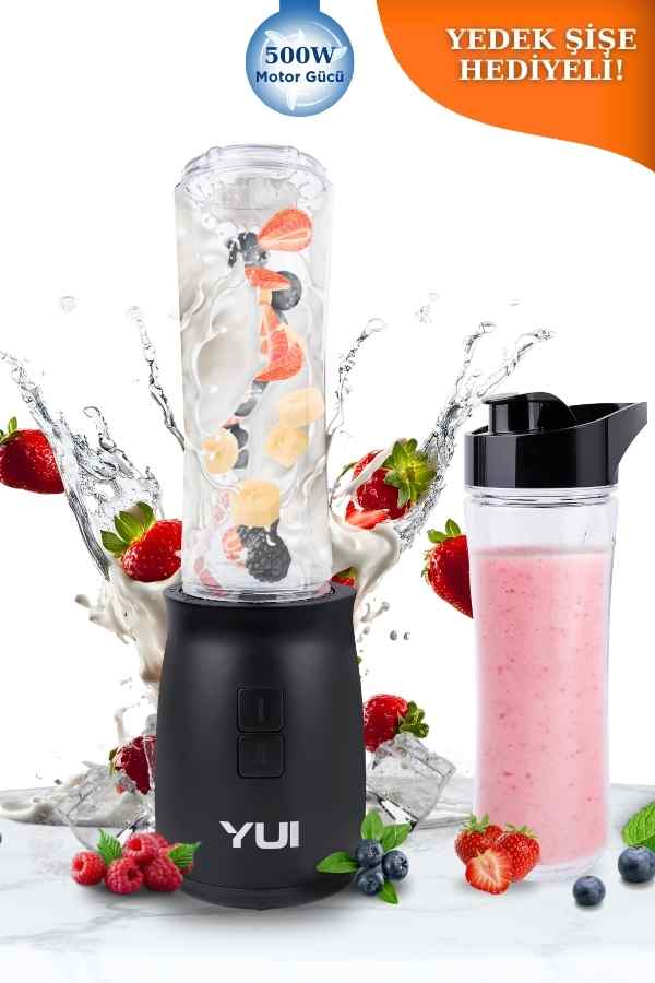 Yui M19 500w Kişisel Smoothie Blender Siyah 1 Adet Yedek Şişe