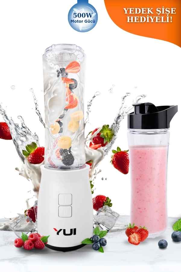 Yui M19 500w Kişisel Smoothie Blender Beyaz 1 Adet Yedek Şişe