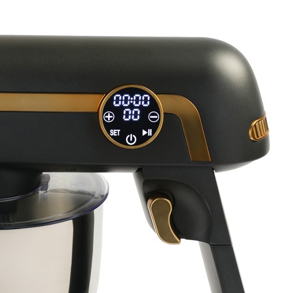 M123 Easy Chef Premium 1800w Dokunmatik Ekran Alüminyum Döküm 7lt Koyu Gri/Gold
