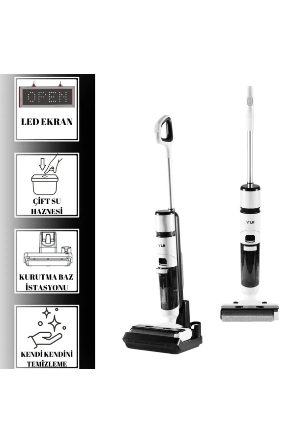 DS25 Pro Max Dijital Ekranlı Islak-Kuru Zemin Temizleyici