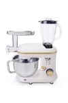 M120 Multi-fonksiyonel 3'ü Bir Arada Stand Mikser Kıyma Setli Ve Blender Özellikli Krem/gold