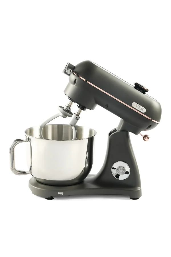 Easy Chef M122 Plus DC Motor Stand Mikser Çift Başlıklı Mat Gri Gold