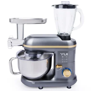 M120 Multi-fonksiyonel 3'ü Bir Arada Stand Mikser Kıyma Setli Ve Blender Özellikli Koyu Gri/Gold