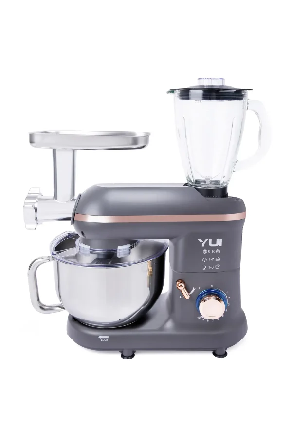 M120 Multi-fonksiyonel 3'ü Bir Arada Stand Mikser Kıyma Setli Ve Blender Özellikli Gri/Rose Gold