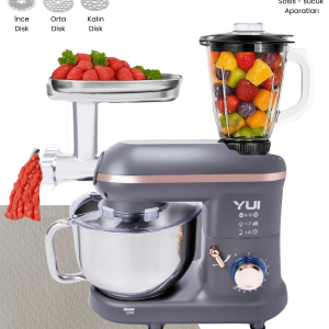 M120 Multi-fonksiyonel 3'ü Bir Arada Stand Mikser Kıyma Setli Ve Blender Özellikli Gri/Rose Gold