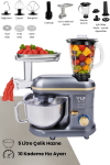 M120 Multi-fonksiyonel 3'ü Bir Arada Stand Mikser Kıyma Setli Ve Blender Özellikli Koyu Gri/Gold