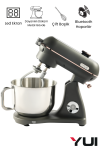 Easy Chef M122 Plus DC Motor Stand Mikser Çift Başlıklı Mat Gri Gold