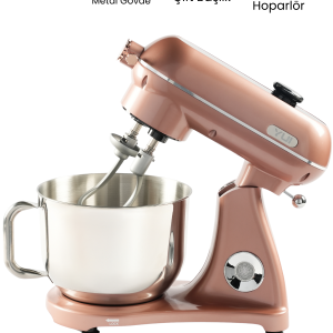 Easy Chef M122 Plus DC Motor Stand Mikser Çift Başlıklı Rose Gold