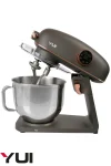 M218 Easy Chef Gri/Gold Stand Mikser 1800w Motor Gücü 8l Kapasite Dayanıklı Döküm Metal Gövde
