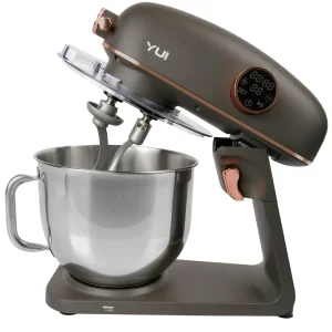 M218 Easy Chef Gri/Gold Stand Mikser 1800w Motor Gücü 8l Kapasite Dayanıklı Döküm Metal Gövde