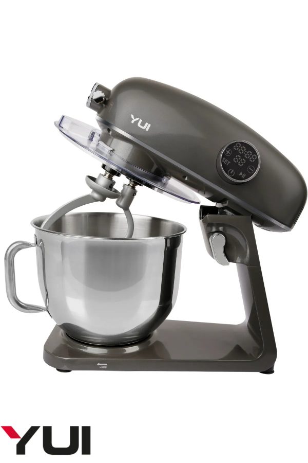 M218 Easy Chef Demir Gri Stand Mikser 1800w Motor Gücü 8l Kapasite Dayanıklı Döküm Metal Gövde