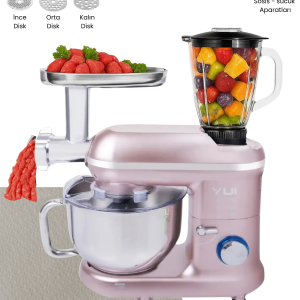 M120 Multi-fonksiyonel 3'ü Bir Arada Stand Mikser Kıyma Setli Ve Blender Özellikli Rose