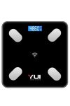Yağ Ölçer Fonksiyonlu Akıllı Bluetooth Şarjlı Tartı Siyah(YUI TÜRKİYE GARANTİLİ)