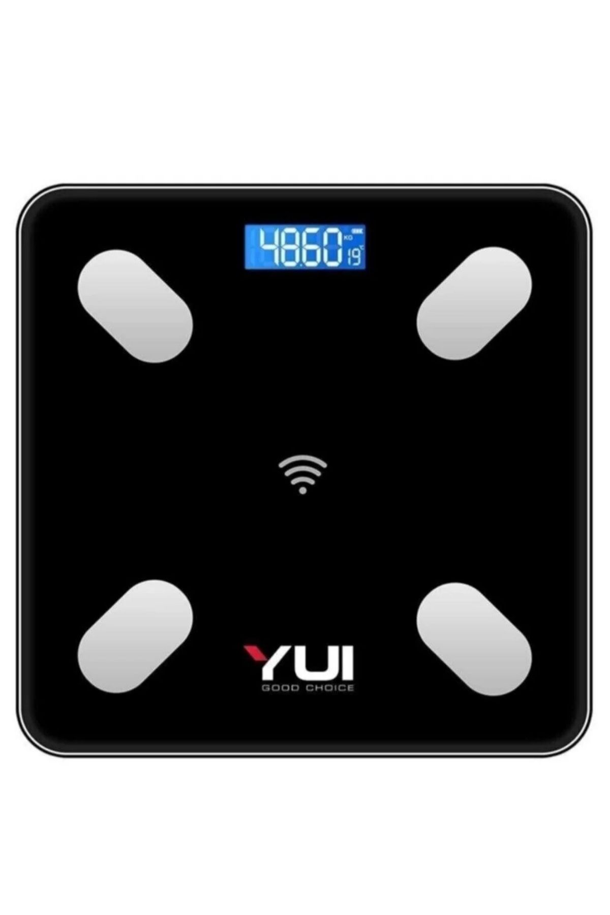Yağ Ölçer Fonksiyonlu Akıllı Bluetooth Şarjlı Tartı Siyah(YUI TÜRKİYE GARANTİLİ)