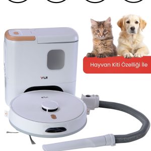 RS16 PRO MAX Pet Kit Özellikli Akıllı Robot Vacuum & Mop Süpürge Beyaz (YUI TÜRKİYE GARANTİLİ)