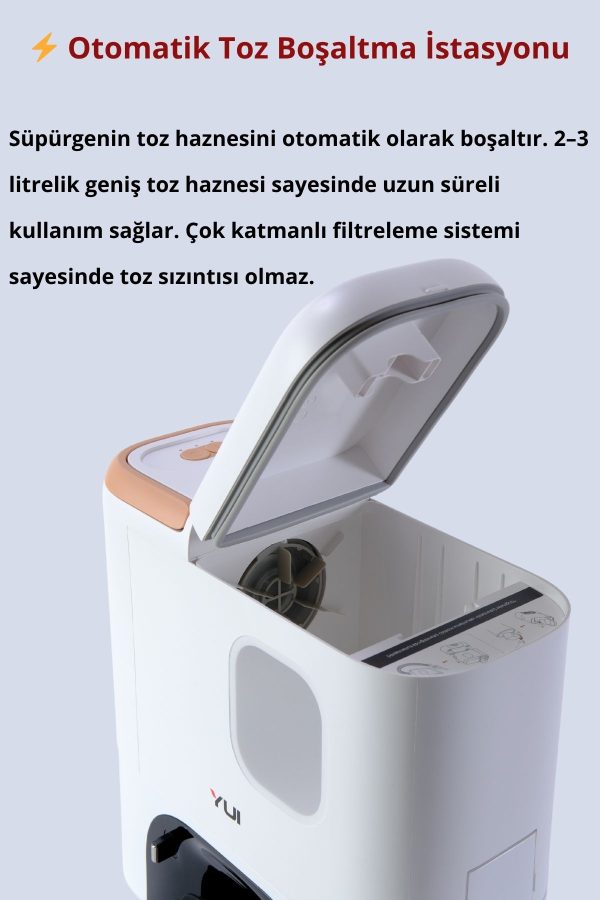 RS16 Pro Max 15.000 Pa Pet Kit Akıllı Robot Vacuum & Mop Süpürge Beyaz (YUI TÜRKİYE GARANTİLİ)