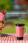 Yui M27 1000W Cam Hazneli Kişisel Smoothie Blender Siyah