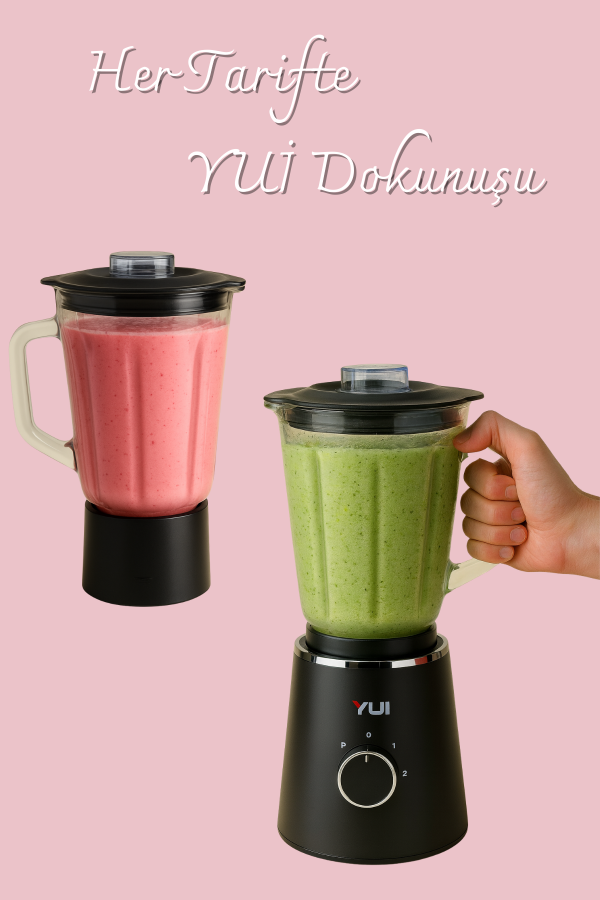 Yui M27 1000W Cam Hazneli Kişisel Smoothie Blender Siyah