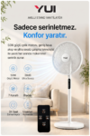 F60 Beyaz 16 İnç 50W 8 Kademe 5 Pervane Döner Başlıklı Uzaktan Kumandalı Vantilatör