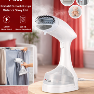 Y4001 1400w 230 Ml Su Hazneli Portatif Buharlı Kırışık Giderici Dikey Ütü